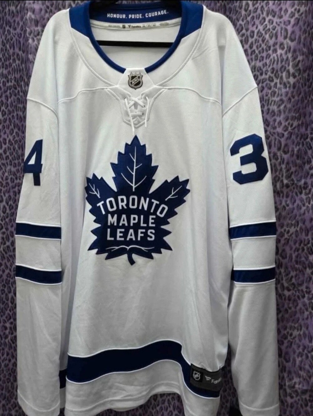 Toronto Maple Leafs White & Blue Hockey Jersey Matthews Sz 4XL